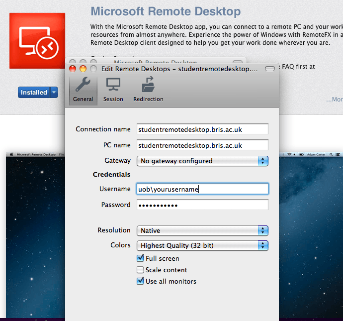 microsoft remote desktop connection download for mac
